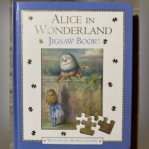 Macmillan vintage Alice In Wonderland Puzzle Book hardcover iconic color scenes